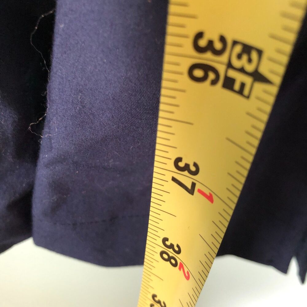 Ralph Lauren Sport Womens Trench Coat Womens Size Medium Navy Blue Belted Cotton - Picture 7 of 9